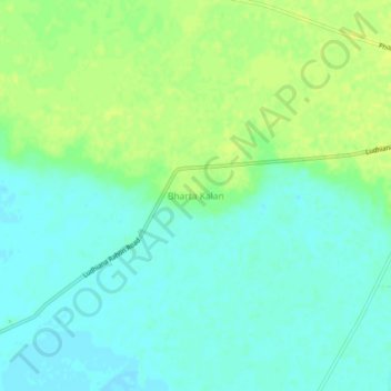 Carte topographique Bharta Kalan, altitude, relief