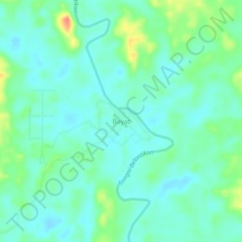 Carte topographique Bayat, altitude, relief