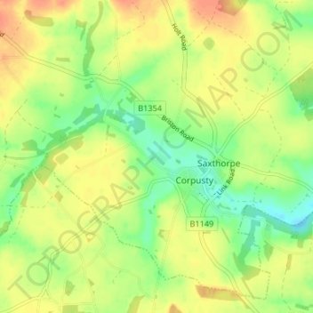 Carte topographique Little London, altitude, relief