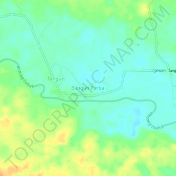 Carte topographique Bangun Purba, altitude, relief