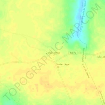 Carte topographique Daharatou, altitude, relief