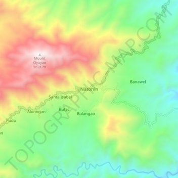 Carte topographique Natonin, altitude, relief