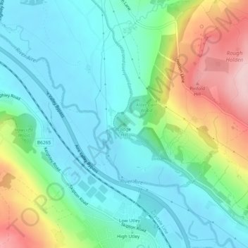 Carte topographique Lodge Hill, altitude, relief