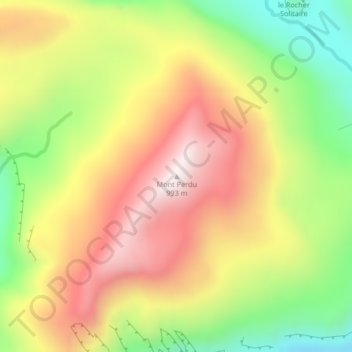 Carte topographique Mont Perdu, altitude, relief