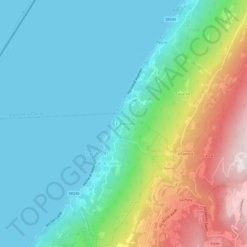 Carte topographique Ca' Tronconi, altitude, relief