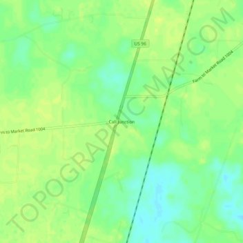 Carte topographique Call Junction, altitude, relief