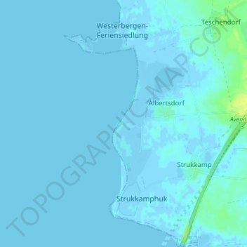 Carte topographique Gold, altitude, relief