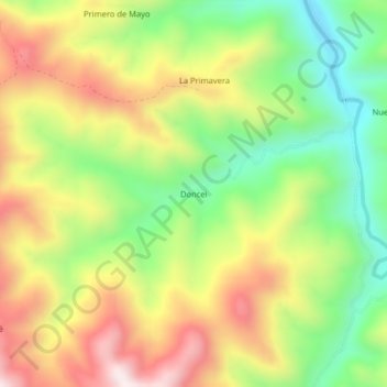 Carte topographique Doncei, altitude, relief