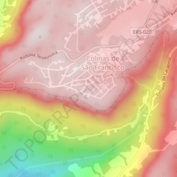 Carte topographique XI, altitude, relief