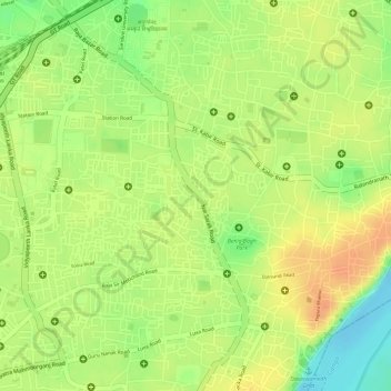 Carte topographique Sabji Mandi, altitude, relief
