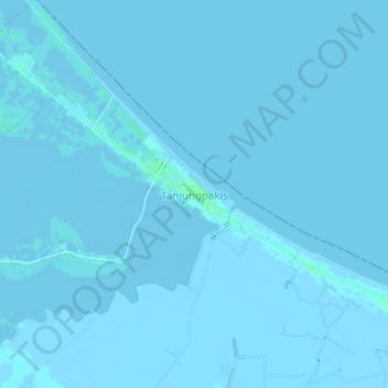 Carte topographique Tanjungpakis, altitude, relief