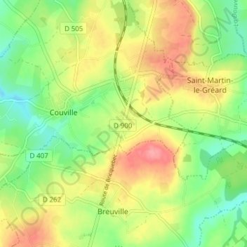 Carte topographique Village Talfaret, altitude, relief