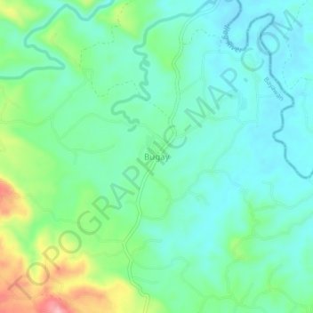 Carte topographique Bugay, altitude, relief