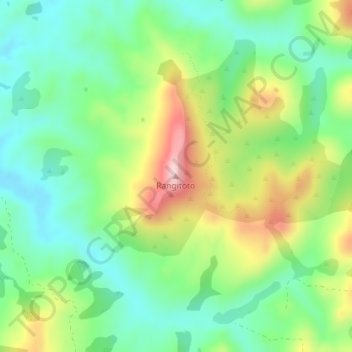 Carte topographique Rangitoto, altitude, relief