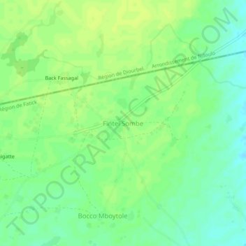 Carte topographique Fintel Sombe, altitude, relief