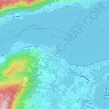 Carte topographique Clusane, altitude, relief