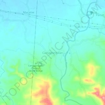 Carte topographique Camagsingalan, altitude, relief