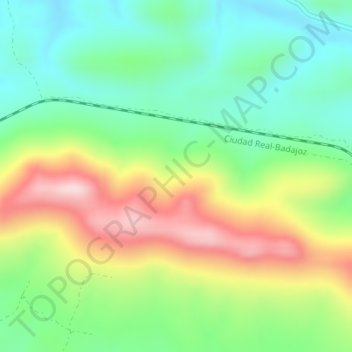 Carte topographique Caracollera, altitude, relief