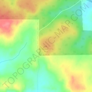 Carte topographique Boyagarring Hill, altitude, relief