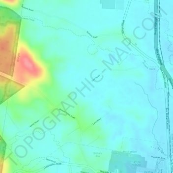 Carte topographique Bridges, altitude, relief