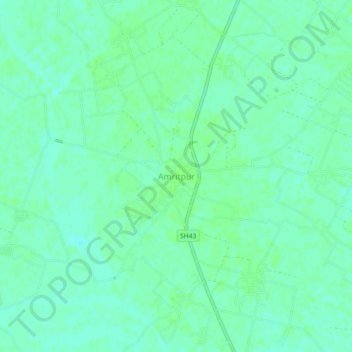 Carte topographique Amritpur, altitude, relief