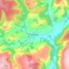 Carte topographique Brechfa, altitude, relief