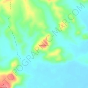 Carte topographique Cerro Colorado, altitude, relief