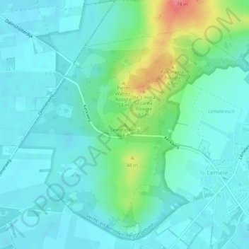 Carte topographique Lemelerberg, altitude, relief