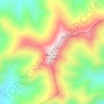 Carte topographique Koeberg, altitude, relief