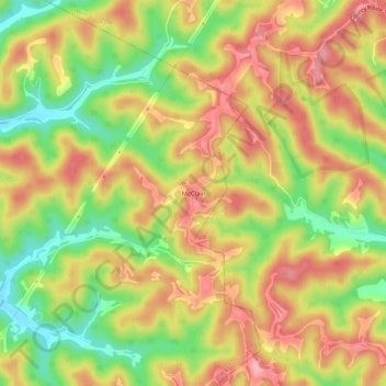 Carte topographique McClain, altitude, relief