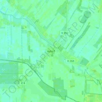 Carte topographique Adorf, altitude, relief