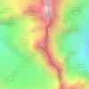 Carte topographique Aiguilles Rouges du Dolent - Pointe Kurz, altitude, relief