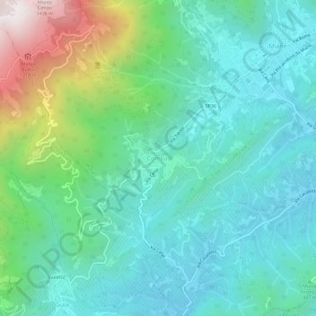 Carte topographique Combài, altitude, relief