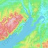 Carte topographique Indian Island, altitude, relief