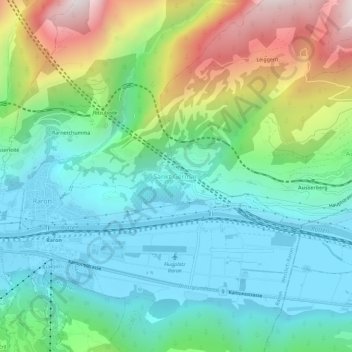 Carte topographique Sankt German, altitude, relief