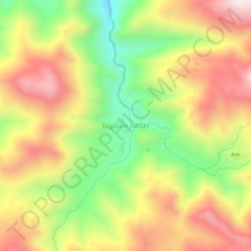 Carte topographique Tagoukht, altitude, relief