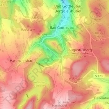 Carte topographique Hammergut Haselberg, altitude, relief