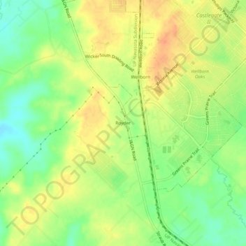 Carte topographique Royder, altitude, relief