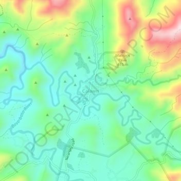 Carte topographique Calawis, altitude, relief