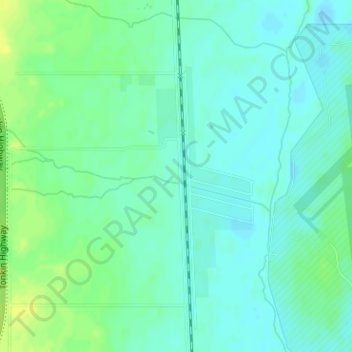 Carte topographique Bullsbrook, altitude, relief