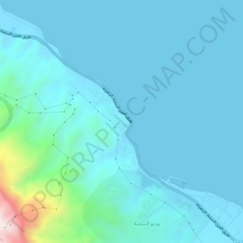 Carte topographique La Siesta Resort, altitude, relief