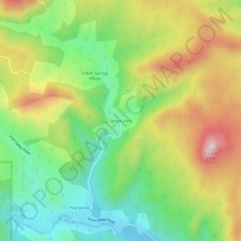 Carte topographique Sphinx Park, altitude, relief