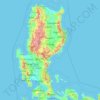 Carte topographique Quirino, altitude, relief