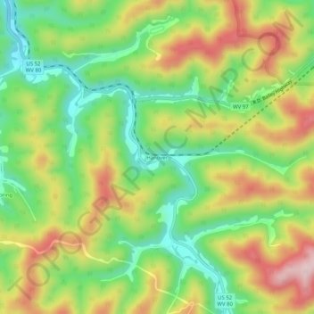 Carte topographique Hanover, altitude, relief