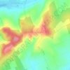 Carte topographique Les Coulomiers, altitude, relief
