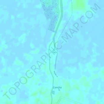 Carte topographique Puerto Concha, altitude, relief