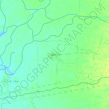 Carte topographique Tagumpay, altitude, relief