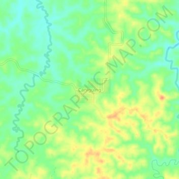 Carte topographique Caniguing, altitude, relief