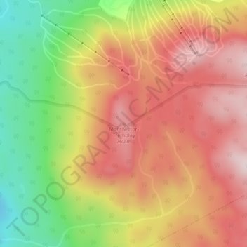 Carte topographique Mont Victor-Tremblay, altitude, relief