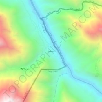 Carte topographique Natsara, altitude, relief